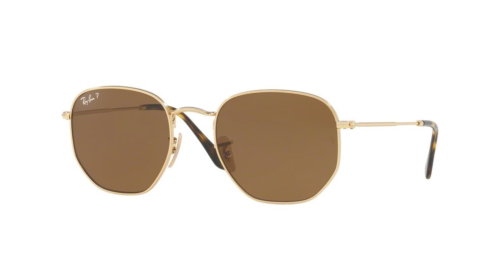 Ray-Ban RB3548N Sunglasses 001/57-51 - Gold Frame, Polar Brown Lenses