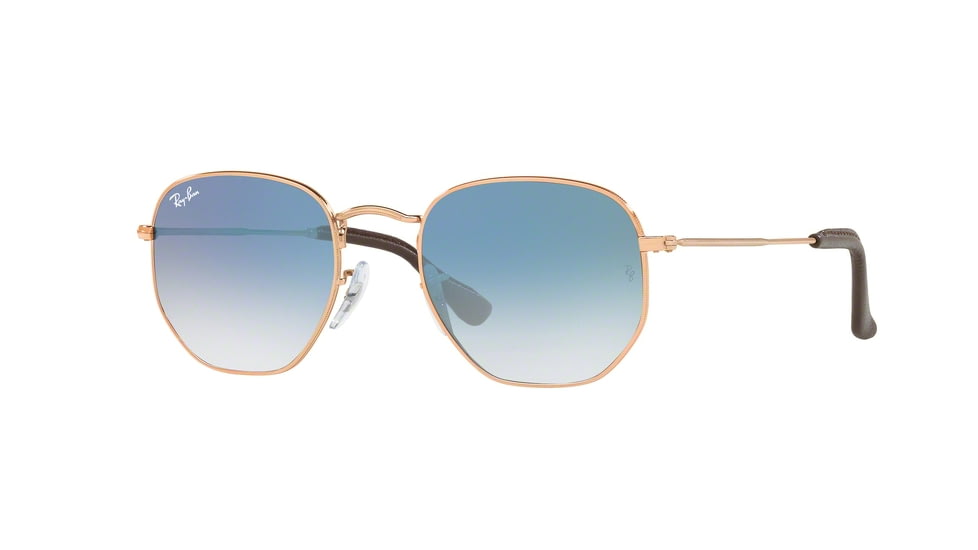 Ray-Ban RB3548N Sunglasses 90353F-51 - Copper Frame, Clear Gradient Blue Lenses