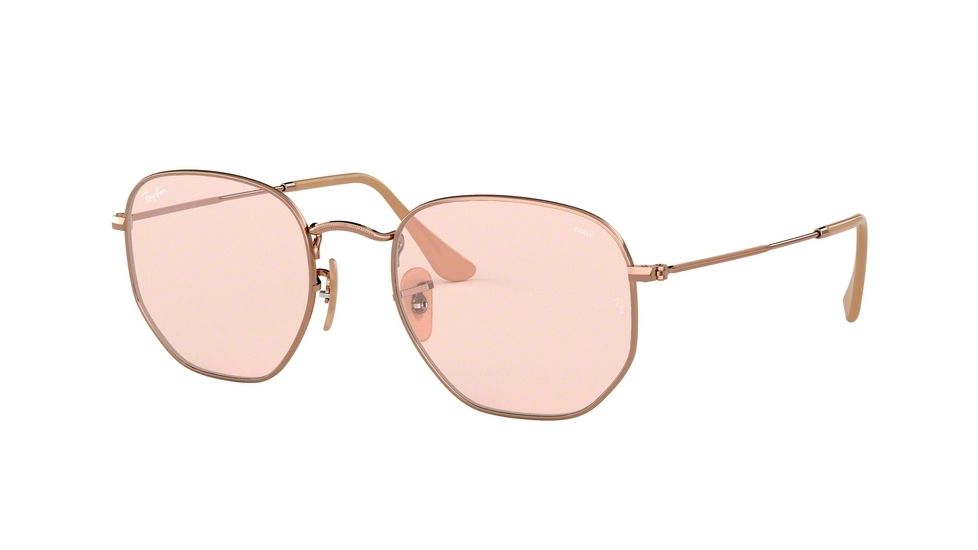 Ray-Ban RB3548N Sunglasses 91310X-54 - Copper Frame, Evolve Light Pink Lenses