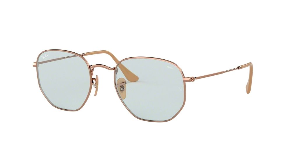 Ray-Ban RB3548N Sunglasses 91310Y-54 - Copper Frame, Evolve Light Blue Lenses