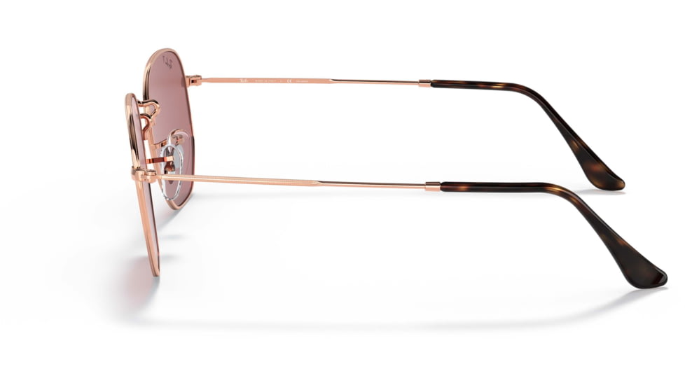 Ray-Ban RB3548N Sunglasses, Polarized Purple Lenses, Rose Gold, 51, RB3548N-9202AF-51