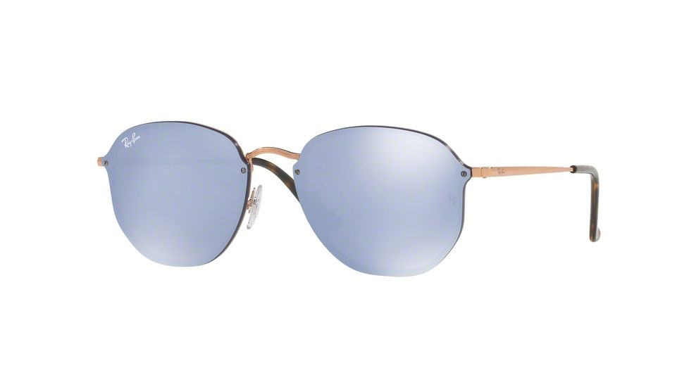 Ray-Ban BLAZE HEXAGONAL RB3579N Single Vision Prescription Sunglasses RB3579N-90351U-58 - Lens Diameter 58 mm, Frame Color Copper