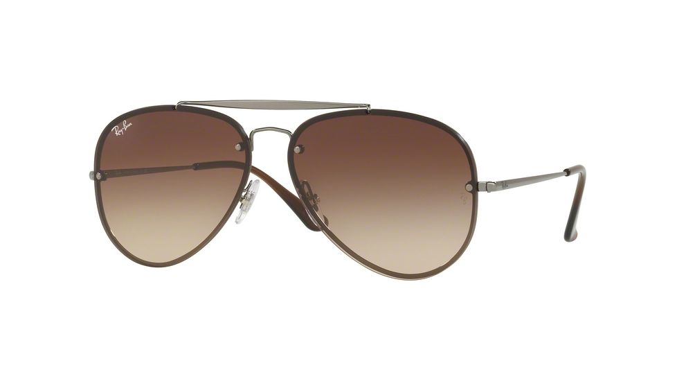Ray-Ban BLAZE AVIATOR RB3584N Progressive Prescription Sunglasses RB3584N-004-13-58 - Lens Diameter 58 mm, Frame Color Gunmetal