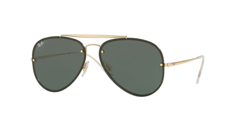 Ray-Ban BLAZE AVIATOR RB3584N Progressive Prescription Sunglasses RB3584N-905071-58 - Lens Diameter 58 mm, Frame Color Gold