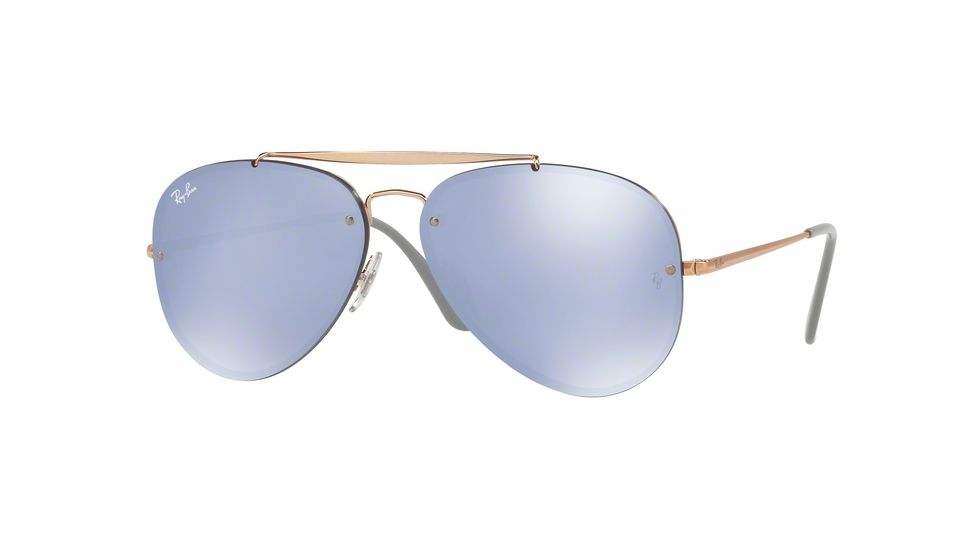 Ray-Ban BLAZE AVIATOR RB3584N Progressive Prescription Sunglasses RB3584N-90531U-58 - Lens Diameter 58 mm, Frame Color Copper
