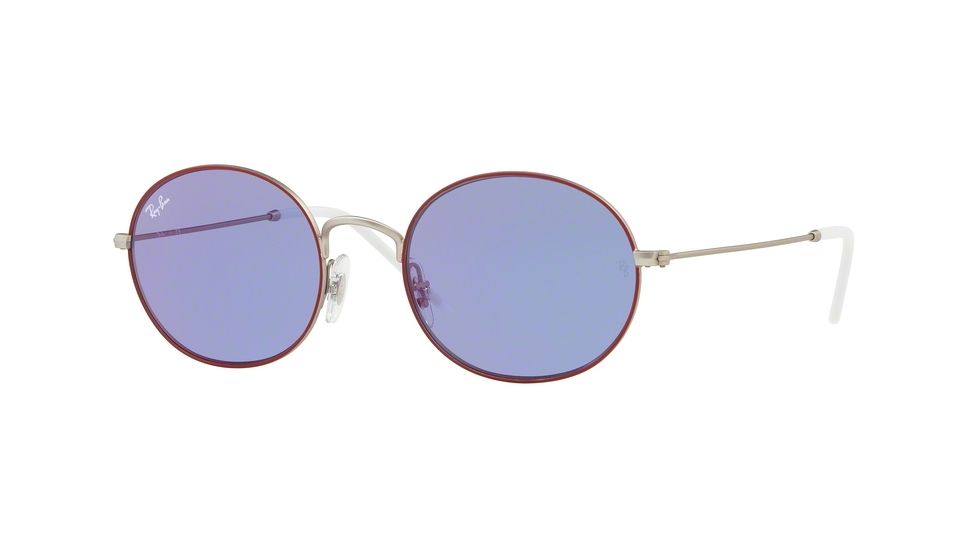 Ray-Ban RB3594 Prescription Sunglasses, 53mm, Bordeaux/Silver, RB3594-9112D1-53-SV