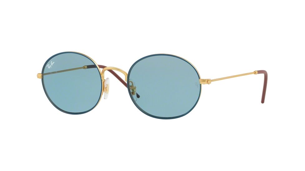 Ray-Ban RB3594 Prescription Sunglasses, 53mm, Blue/Gold, RB3594-9113F7-53-SV