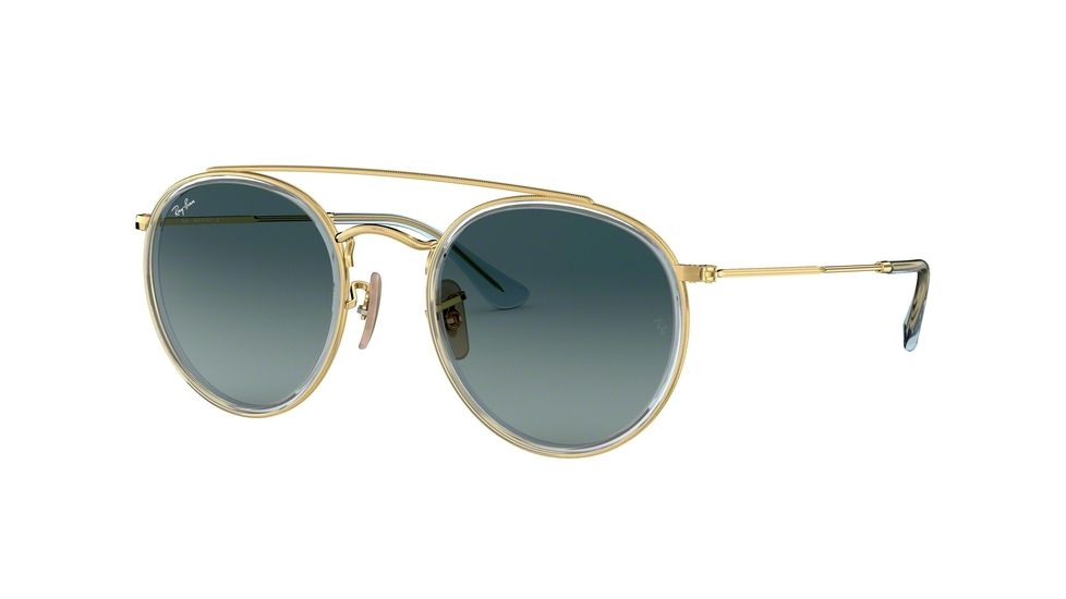 Ray-Ban RB3647N Bifocal Prescription Sunglasses, 51mm, Gold, RB3647N-91233M-51-BI