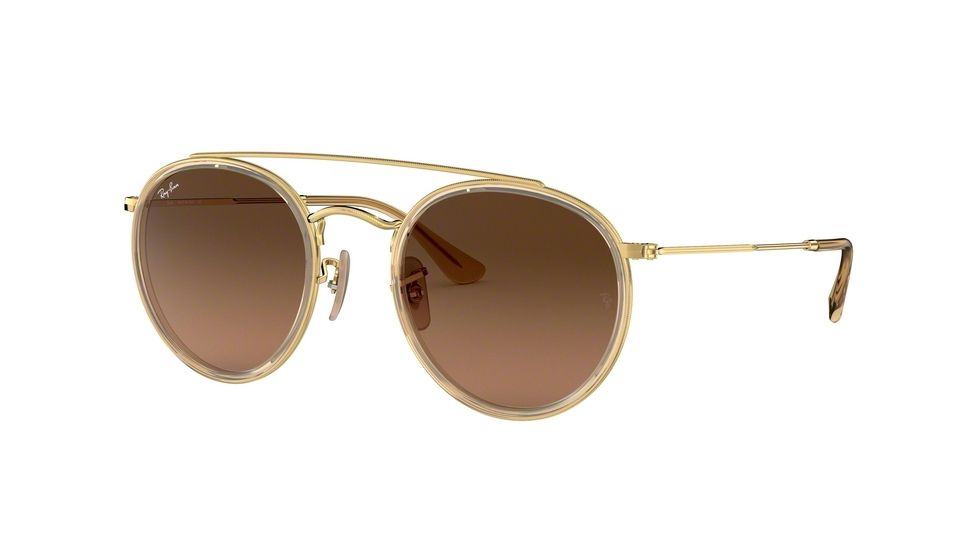 Ray-Ban RB3647N Bifocal Prescription Sunglasses, 51mm, Gold, RB3647N-912443-51-BI