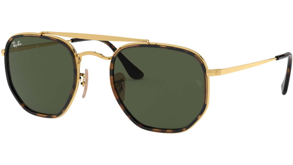 Ray-Ban RB3648M The Marshal II Sunglasses, Green Lenses, 001-52