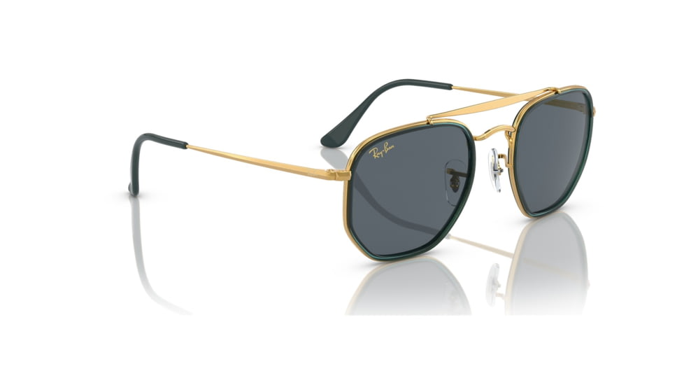 Ray-Ban RB3648M The Marshal II Sunglasses, Legend Gold Frame, Blue Lens, 52, RB3648M-9241R5-52