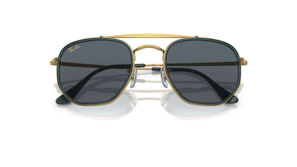 Ray-Ban RB3648M The Marshal II Sunglasses, Legend Gold Frame, Blue Lens, 52, RB3648M-9241R5-52