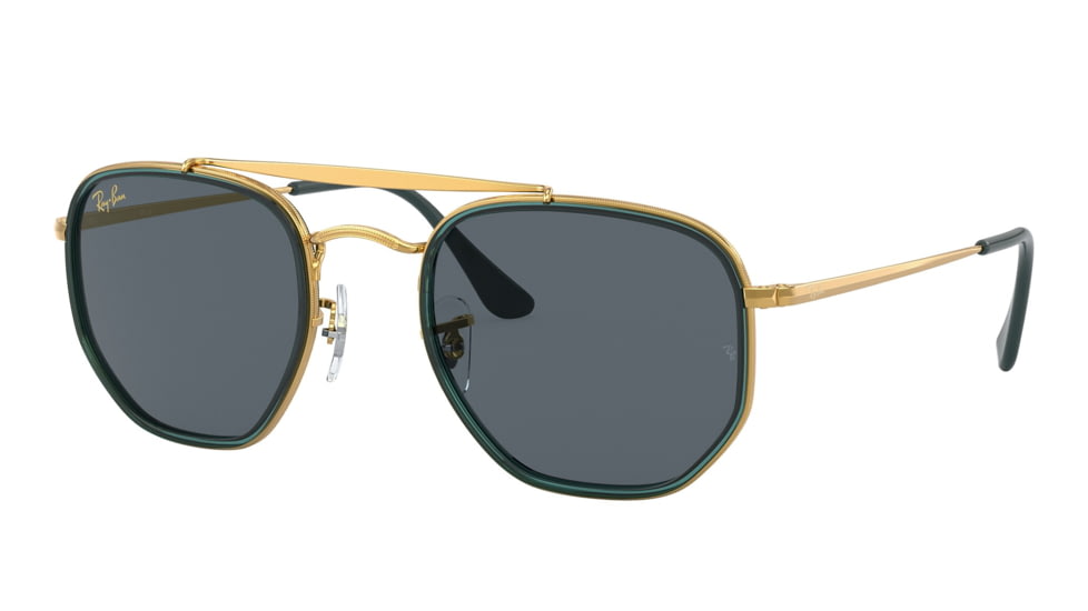 Ray-Ban RB3648M The Marshal II Sunglasses, Legend Gold Frame, Blue Lens, 52, RB3648M-9241R5-52
