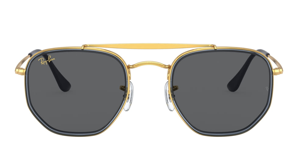 Ray-Ban RB3648M The Marshal II Sunglasses, Legend Gold Frame, Dark Grey Lens, 52, RB3648M-9240B1-52
