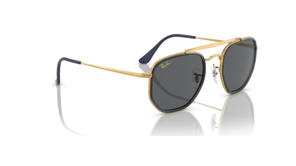 Ray-Ban RB3648M The Marshal II Sunglasses, Legend Gold Frame, Dark Grey Lens, 52, RB3648M-9240B1-52