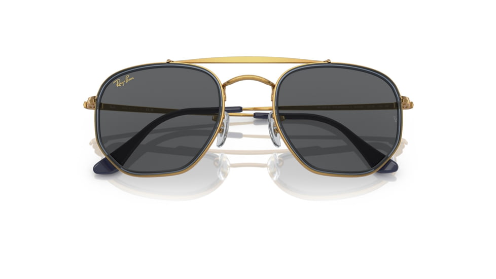 Ray-Ban RB3648M The Marshal II Sunglasses, Legend Gold Frame, Dark Grey Lens, 52, RB3648M-9240B1-52