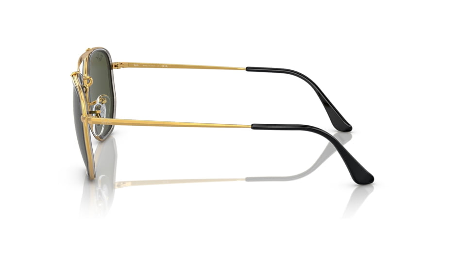 Ray-Ban RB3648M The Marshal II Sunglasses, Legend Gold Frame, Green Lens, 52, RB3648M-923931-52