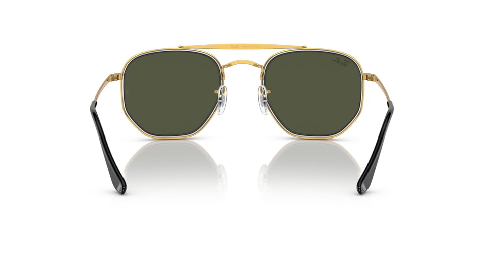 Ray-Ban RB3648M The Marshal II Sunglasses, Legend Gold Frame, Green Lens, 52, RB3648M-923931-52