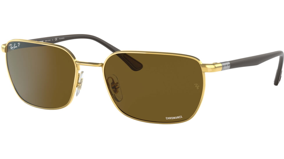 Ray-Ban RB3684CH Sunglasses, Polarized Brown Lenses, Arista, 58, RB3684CH-001-AN-58