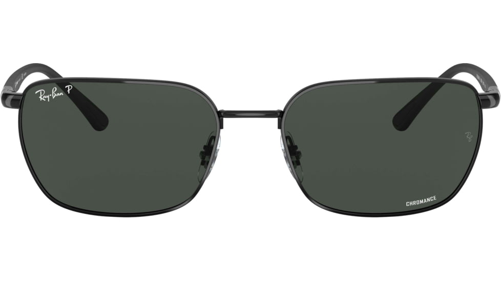 Ray-Ban RB3684CH Sunglasses, Polarized Dark Grey Lenses, Black, 58, RB3684CH-002-K8-58