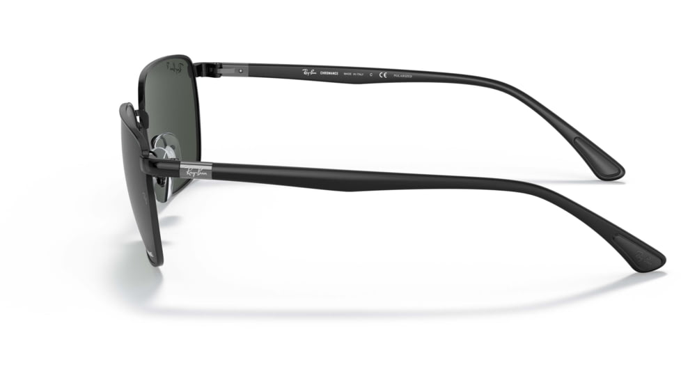 Ray-Ban RB3684CH Sunglasses, Polarized Dark Grey Lenses, Black, 58, RB3684CH-002-K8-58