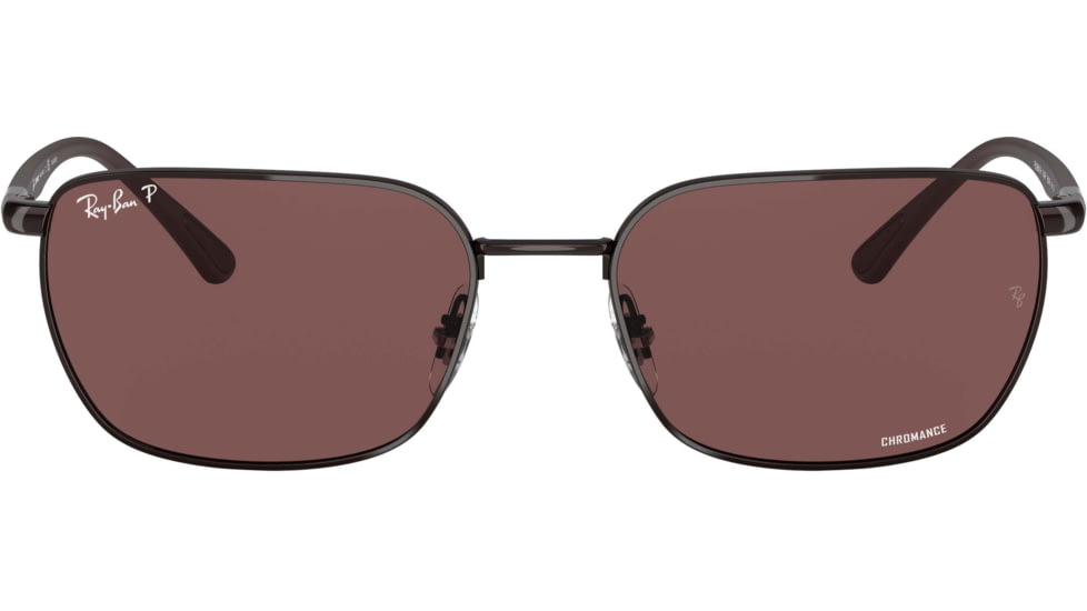 Ray-Ban RB3684CH Sunglasses, Polarized dark violet Lenses, Brown, 58, RB3684CH-014-AF-58