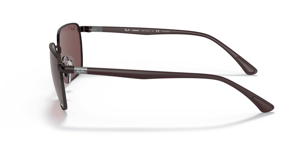 Ray-Ban RB3684CH Sunglasses, Polarized dark violet Lenses, Brown, 58, RB3684CH-014-AF-58