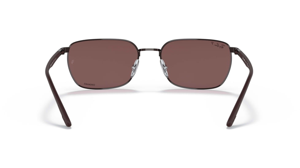 Ray-Ban RB3684CH Sunglasses, Polarized dark violet Lenses, Brown, 58, RB3684CH-014-AF-58
