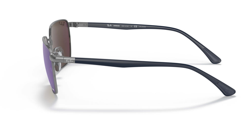 Ray-Ban RB3684CH Sunglasses, Polarized Grey Mirror Blue Lenses, Gunmetal, 58, RB3684CH-004-4L-58
