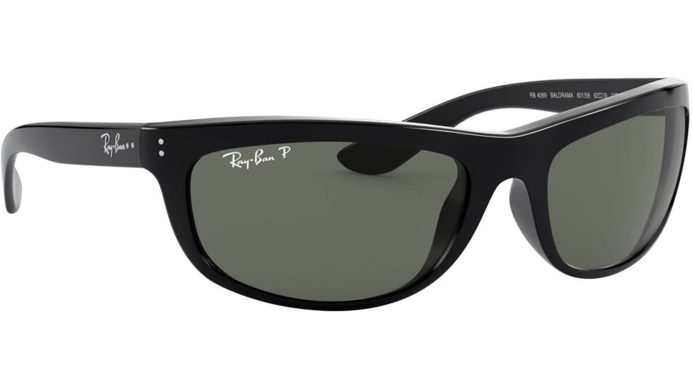 Ray-Ban RB4089 Sunglasses Styles - Black Frame w/ Crystal Green Polarized 62 mm Diameter Lenses, 601-58-6219