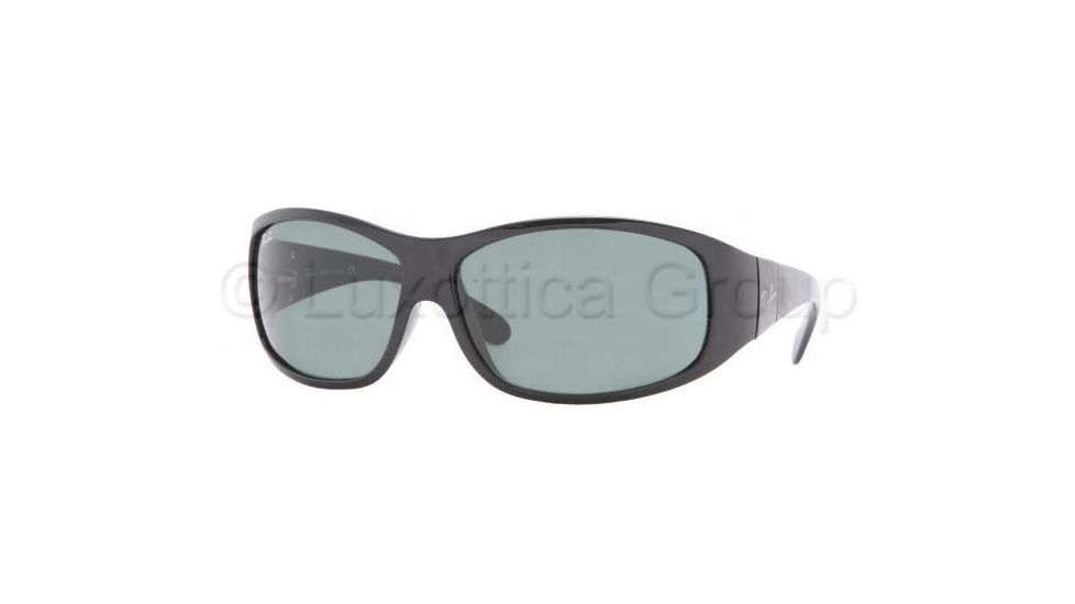Ray-Ban RB4110 Sunglasses Styles - Black Frame w/ Crystal Green 64 mm Diameter Lenses, 601-6413