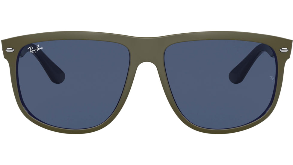 Ray-Ban RB4147 Standard Sunglasses, Dark Blue Lenses, Matte Green On Blue, 56, RB4147-657080-56