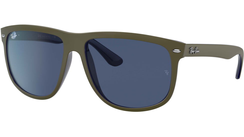 Ray-Ban RB4147 Standard Sunglasses, Dark Blue Lenses, Matte Green On Blue, 56, RB4147-657080-56