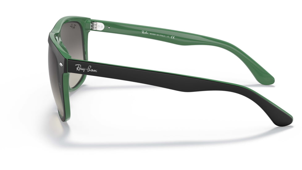 Ray-Ban RB4147 Standard Sunglasses, Grey Gradient Lenses, Matte Black On Green, 56, RB4147-656811-56