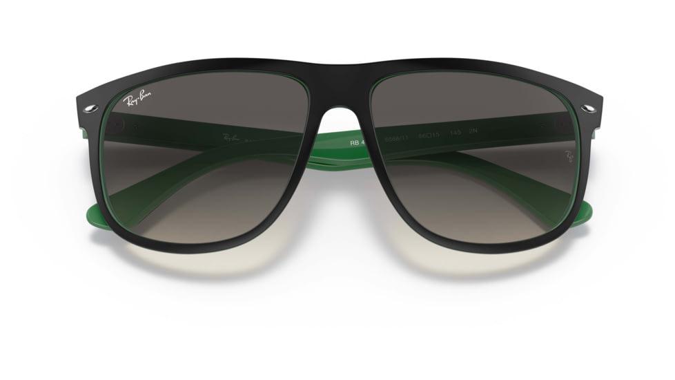 Ray-Ban RB4147 Standard Sunglasses, Grey Gradient Lenses, Matte Black On Green, 56, RB4147-656811-56