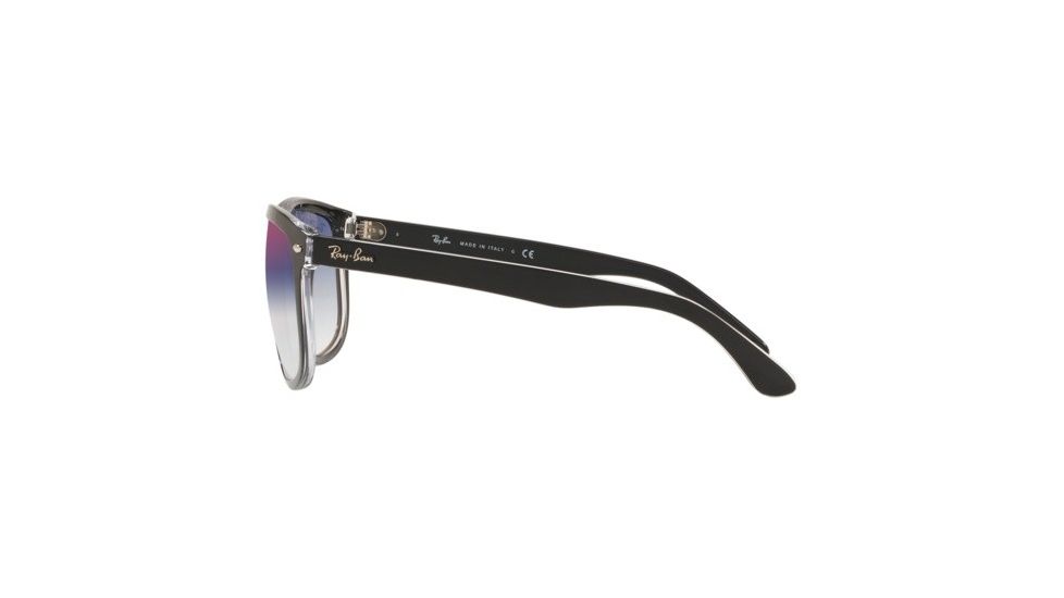 Ray-Ban RB4147 Sunglasses 6039X0-56 - Top Black On Transparent Frame, Clear Gradient Blue Mirror Red Lenses