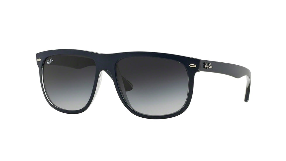 Ray-Ban RB4147 Sunglasses 61328G-60 - Top Mat Blue On Grey Trasparen Frame, Grey Gradient Dark Grey Lenses