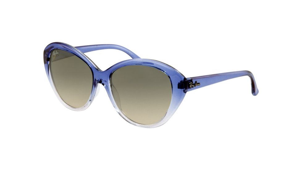 Ray-Ban RB4163 Progressive Prescription Sunglasses RB4163-841-32-5515 - Lens Diameter: 55 mm, Frame Color: Blue Gradient Transparent
