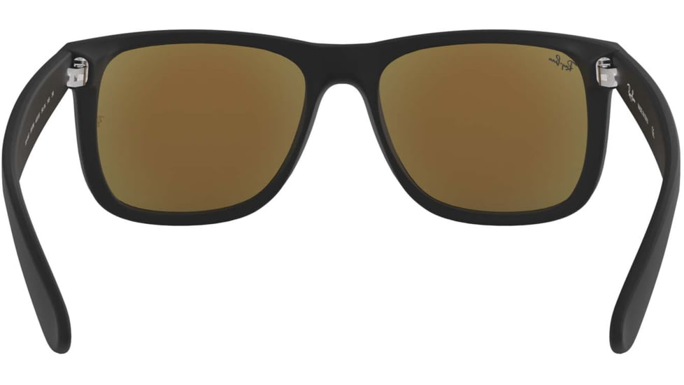 Ray-Ban RB4165 Sunglasses 622/55-51 - Black Rubber Frame, Green Mirror Blue Lenses