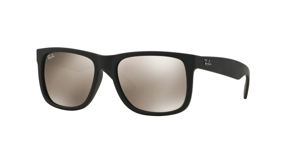 Ray-Ban RB4165 Sunglasses 622/5A-51 - Rubber Black Frame, Light Brown Mirror Gold Lenses