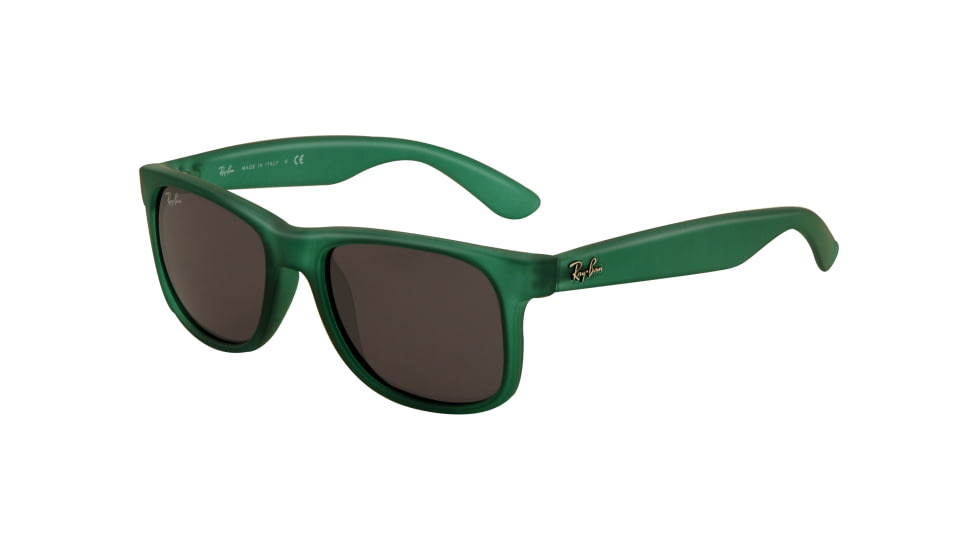 Ray-Ban RB4165 Sunglasses 897/87-5116 - Transparent Green Rubber Frame, Gray Lenses