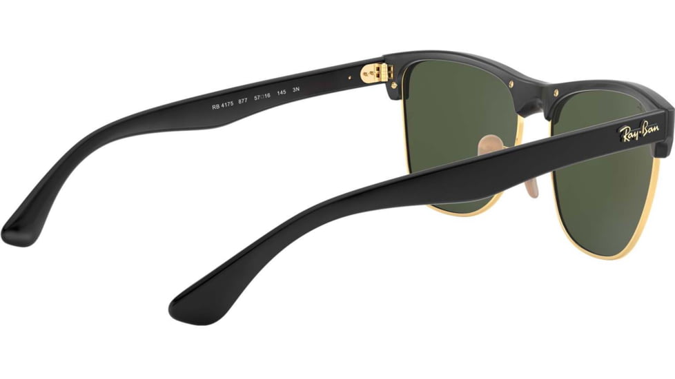 Ray-Ban RB4175 Sunglasses 877-5716 - Demi Shiny Black Arista Frame, Crystal Green Lenses