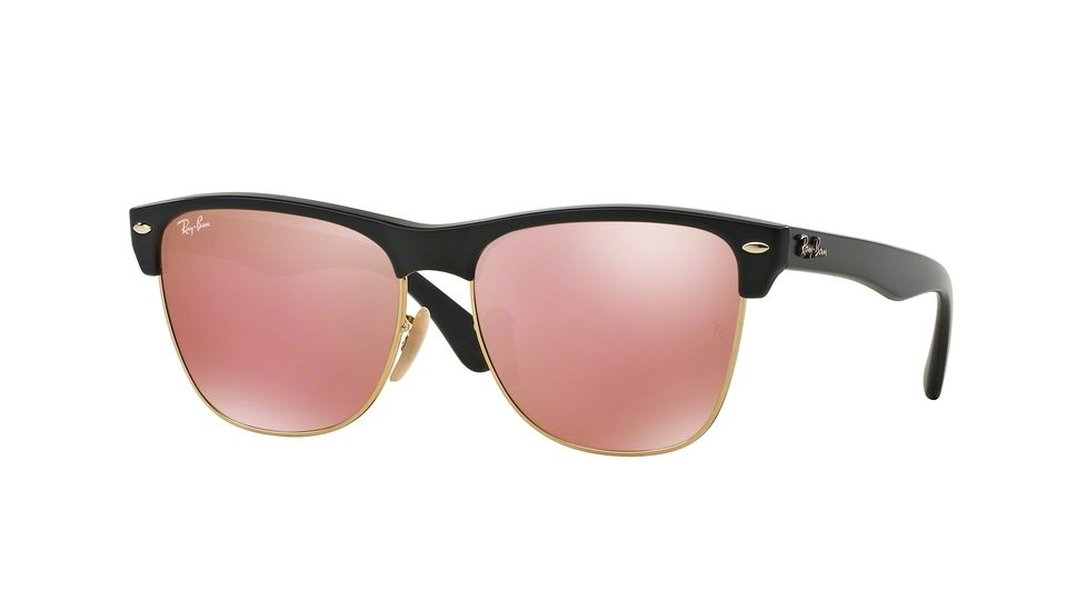 Ray-Ban RB4175 Sunglasses 877/Z2-57 - Demi Shiny Black Frame, Light Brown Mirror Pink Lenses