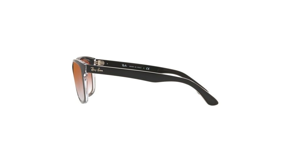 Ray-Ban RB4181 Prescription Sunglasses, 57mm, Top Black On Transparent, RB4181-6039V0-57-SV