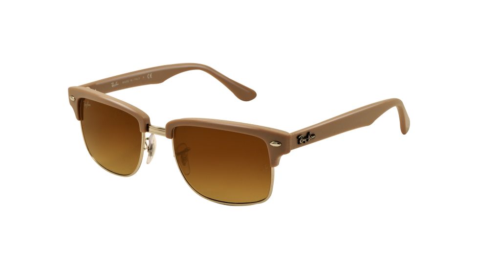 Ray-Ban RB4190 Sunglasses 600985-5219 - Demi Gloss Matte Beige Frame, Brown Gradient Lenses