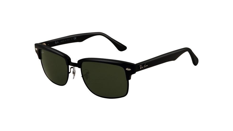 Ray-Ban RB4190 Sunglasses 877-5219 - Demi Gloss Black/Black Frame, Crystal Green Lenses