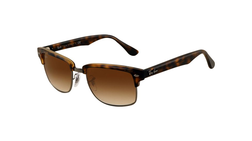 Ray-Ban RB4190 Sunglasses 878/51-5219 - Semi Gloss Havana/Gunmetal Frame, Crystal Brown Gradient Lenses