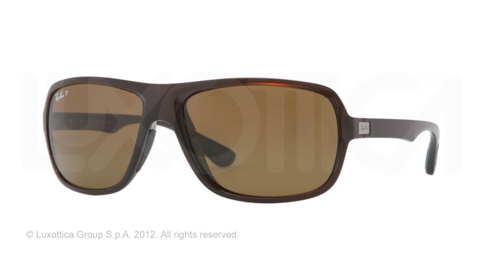 Ray-Ban RB4192 Single Vision Prescription Sunglasses RB4192-714-83-61 - Lens Diameter 61 mm, Frame Color Glossy Brown
