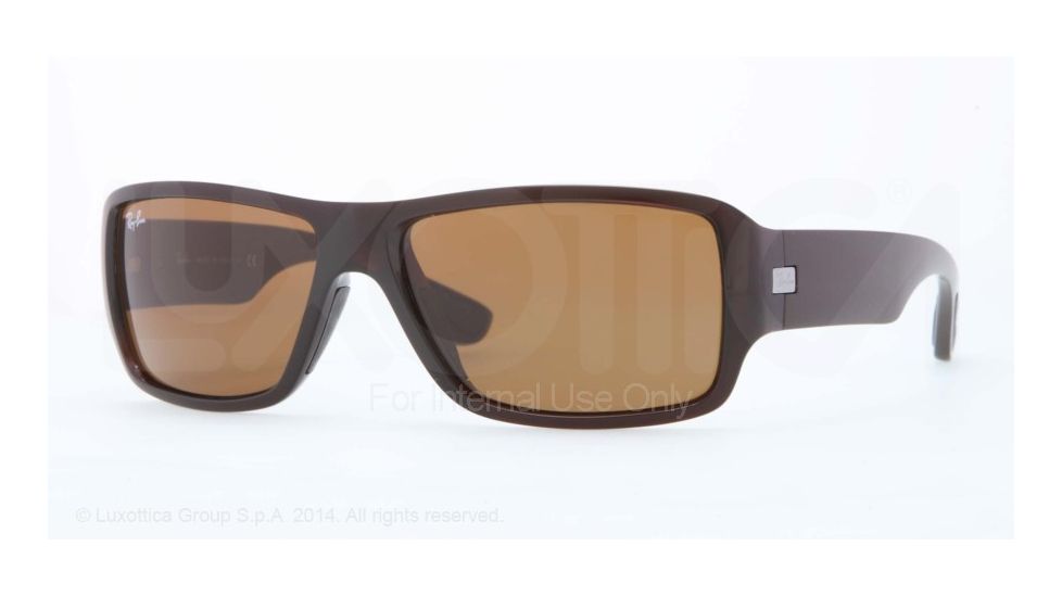Ray-Ban RB4199F Progressive Prescription Sunglasses RB4199F-714-73-61 - Lens Diameter 61 mm, Frame Color Shiny Brown
