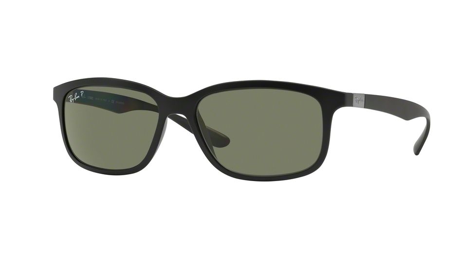 Ray-Ban RB4215 Sunglasses 601S9A-57 - Matte Black Frame, Polar Green Lenses
